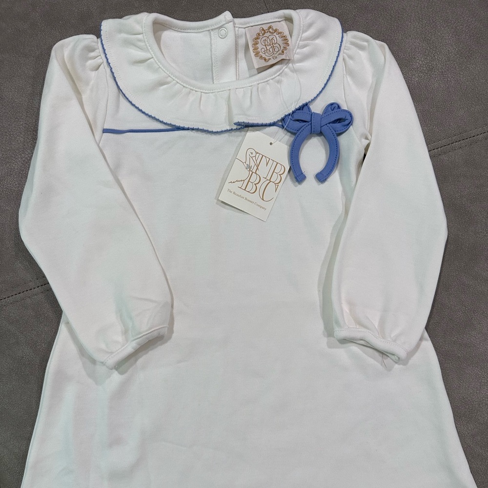 TBBC NWT Rachel Price Ruffle Dress in Palmetto Pearl/Park City Periwinkle